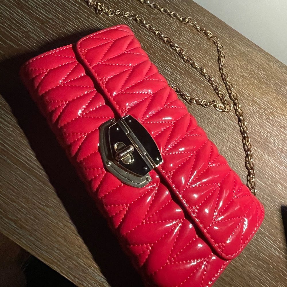 hot pink sling bag/clutch!